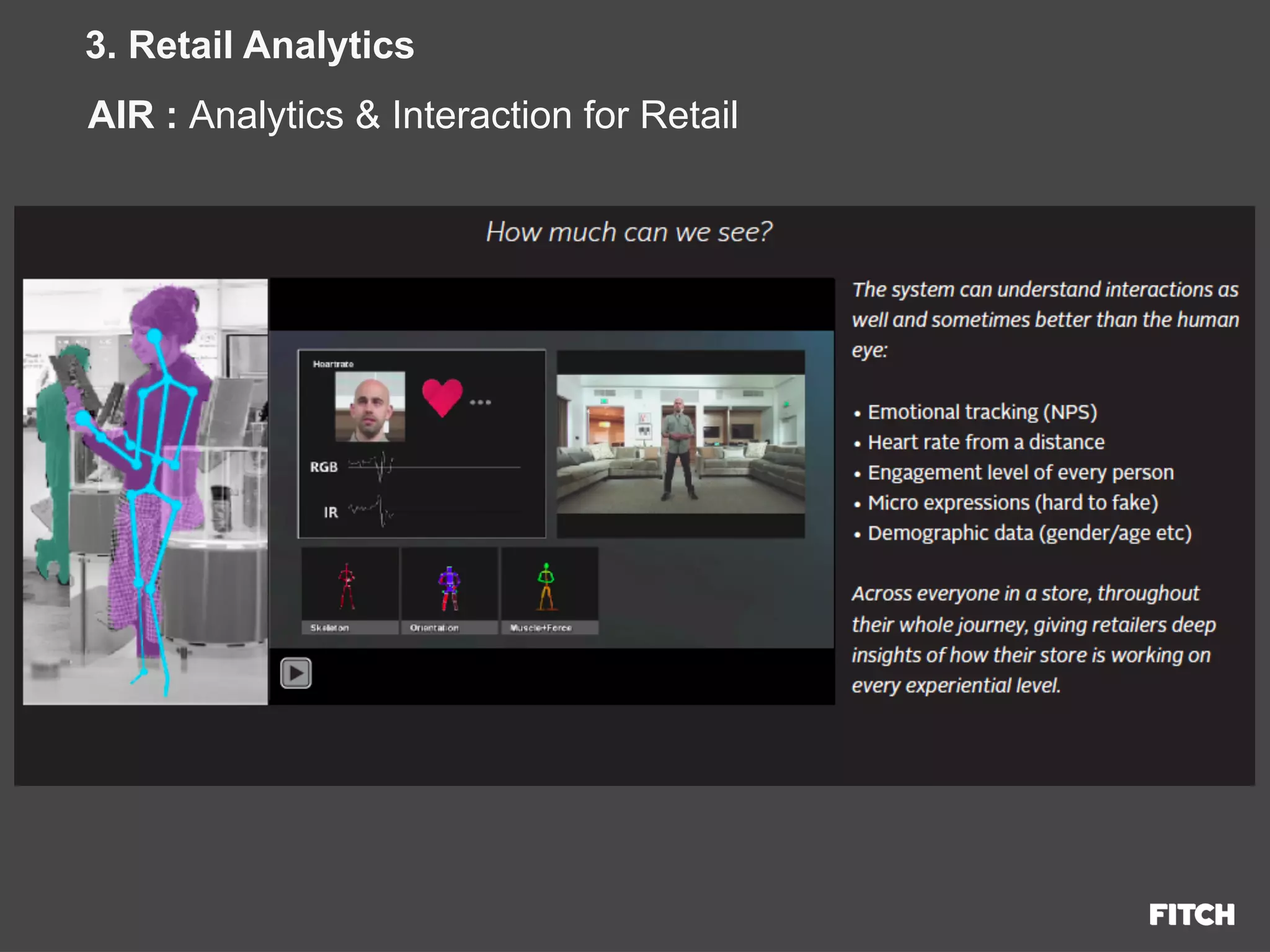 Presentation prepared for adidas
© FITCH
3. Retail Analytics
AIR : Analytics & Interaction for Retail
 