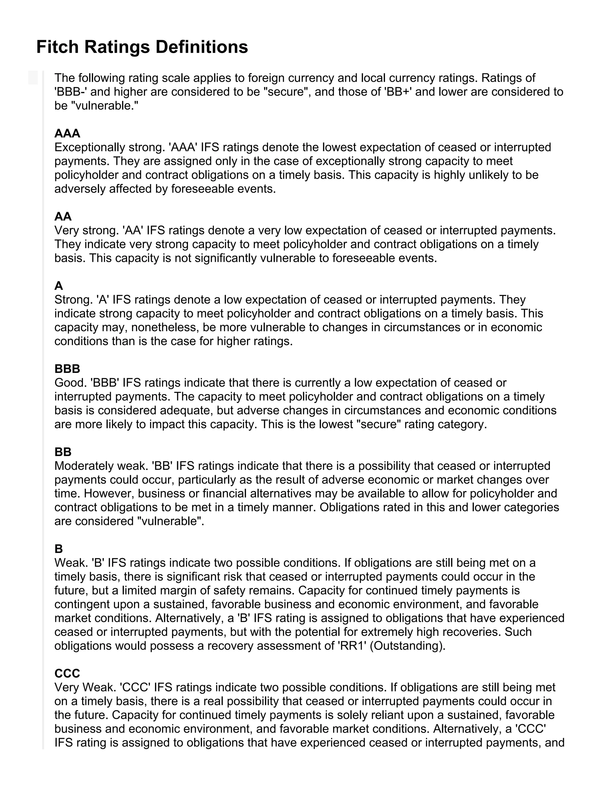 Fitch Ratings Guide PDF