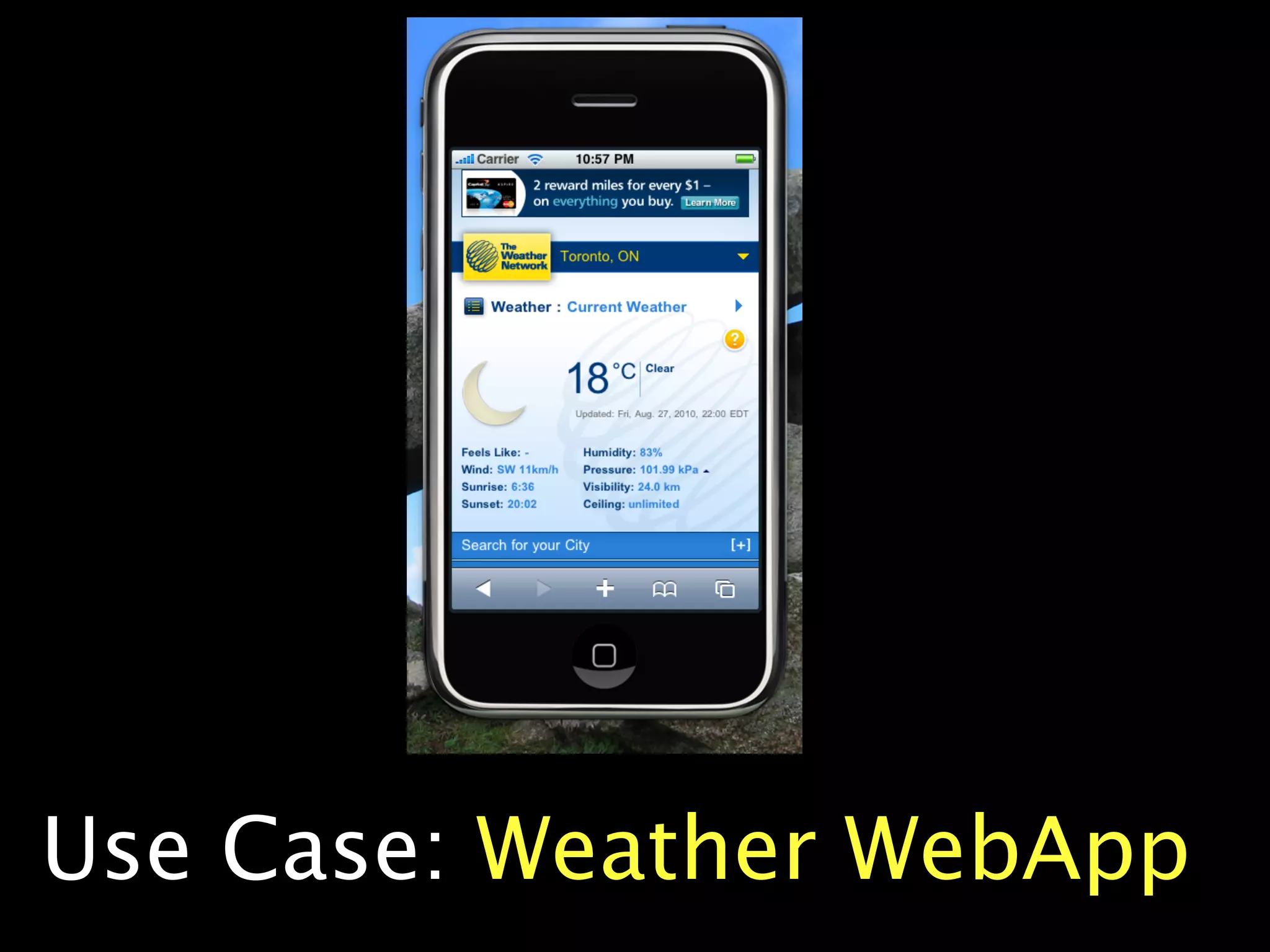 Use Case: Weather WebApp
 