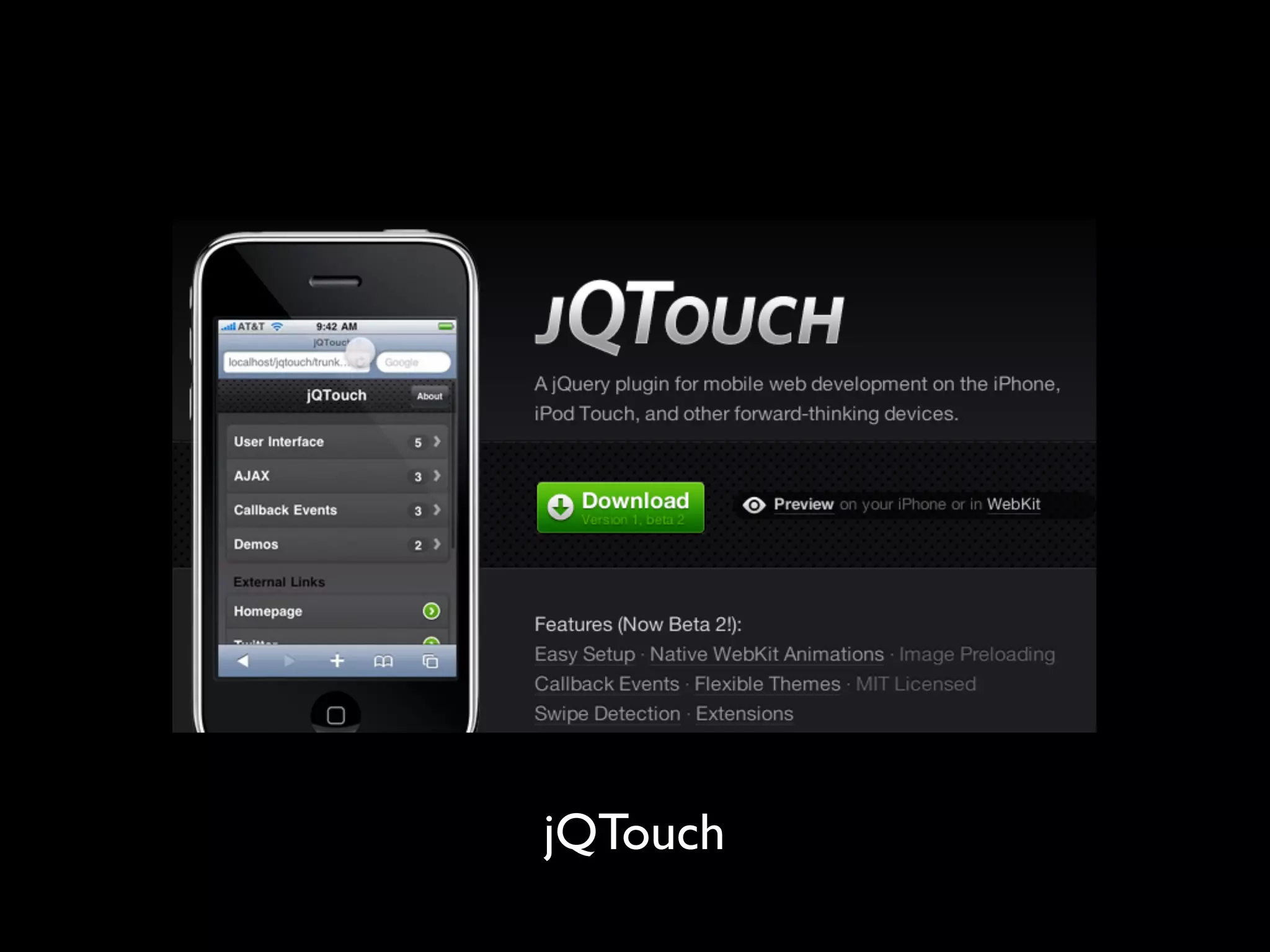 jQTouch
 