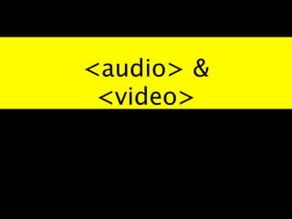 <audio> &
 <video>
 