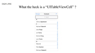 What the heck is a “UITableViewCell” ?
 