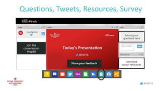 How are we doing?
#RSP18
Questions, Tweets, Resources, Survey
 