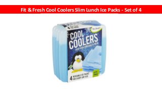Fit & Fresh Cool Coolers Slim Lunch Ice Packs - Set of 4
 