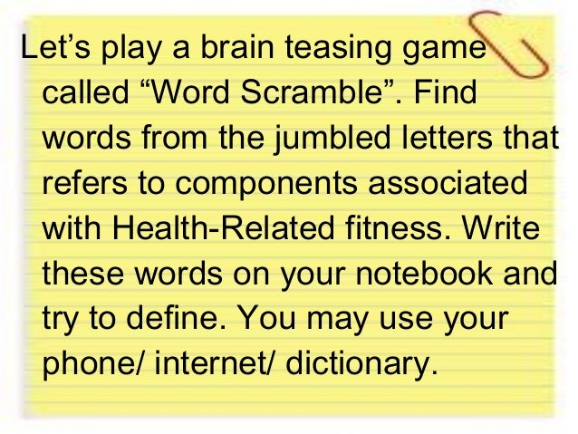 words related to fitness