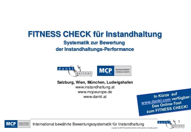 FITNESS CHECK für Ihre Instandhaltung