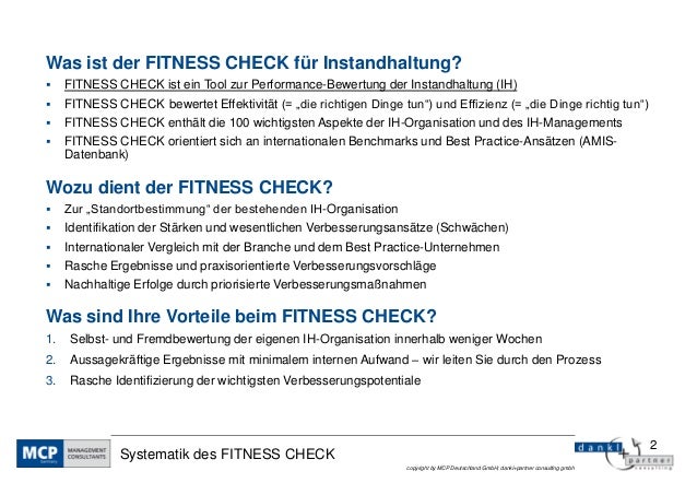 FITNESS CHECK für Ihre Instandhaltung