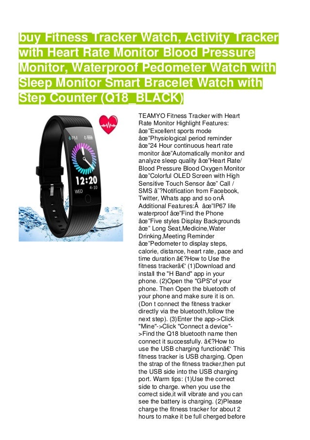 Buy Fitness Tracker Watch Activity Tracker With Heart Rate Monitor B