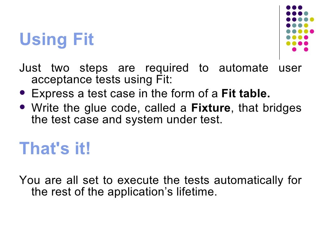 Fitnesse Testing Framework