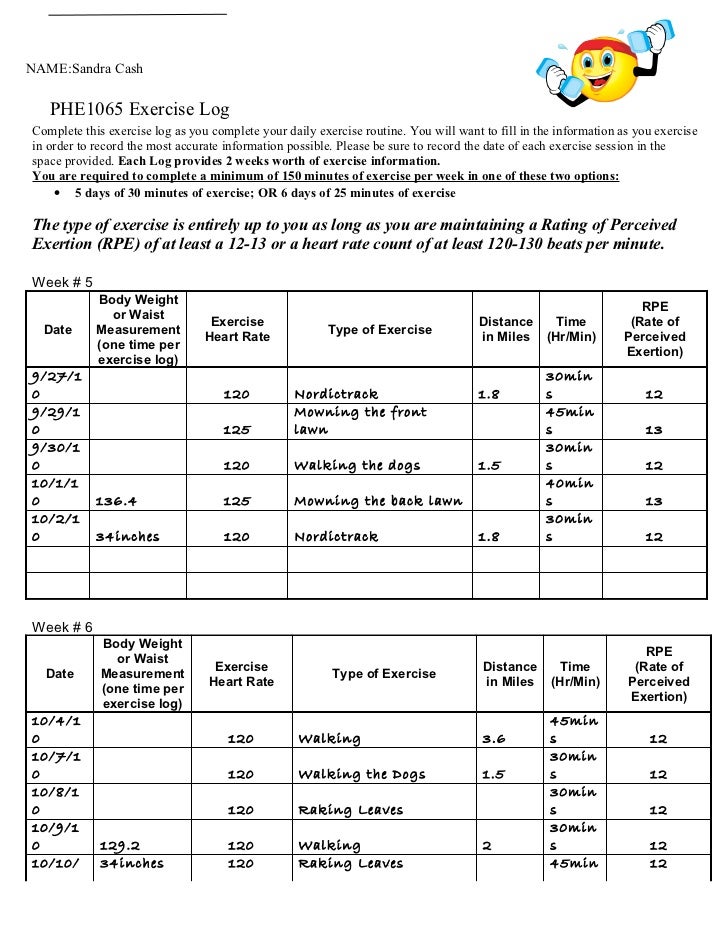 fitness log