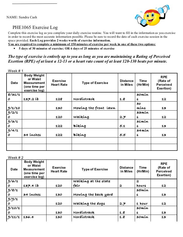 fitness log
