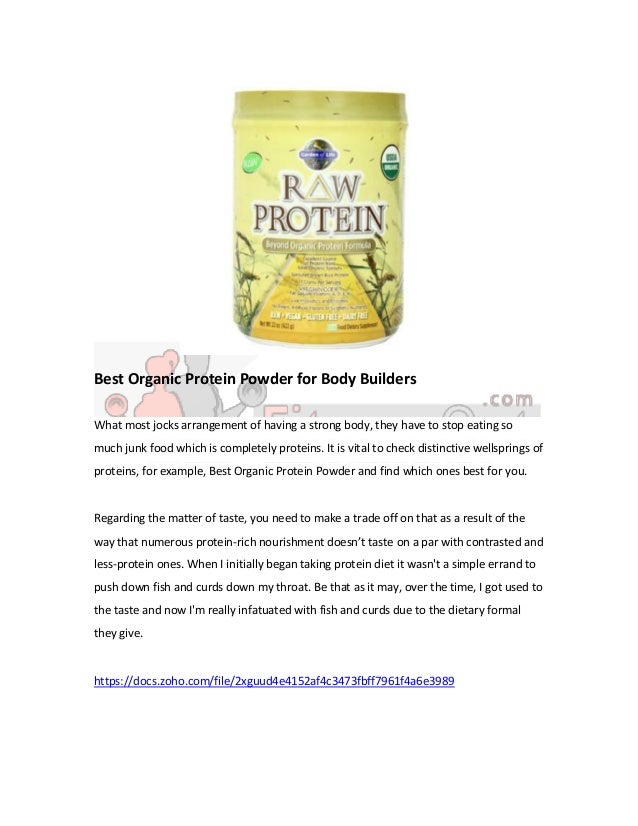 Best Organic Protein Powder for Body Builders