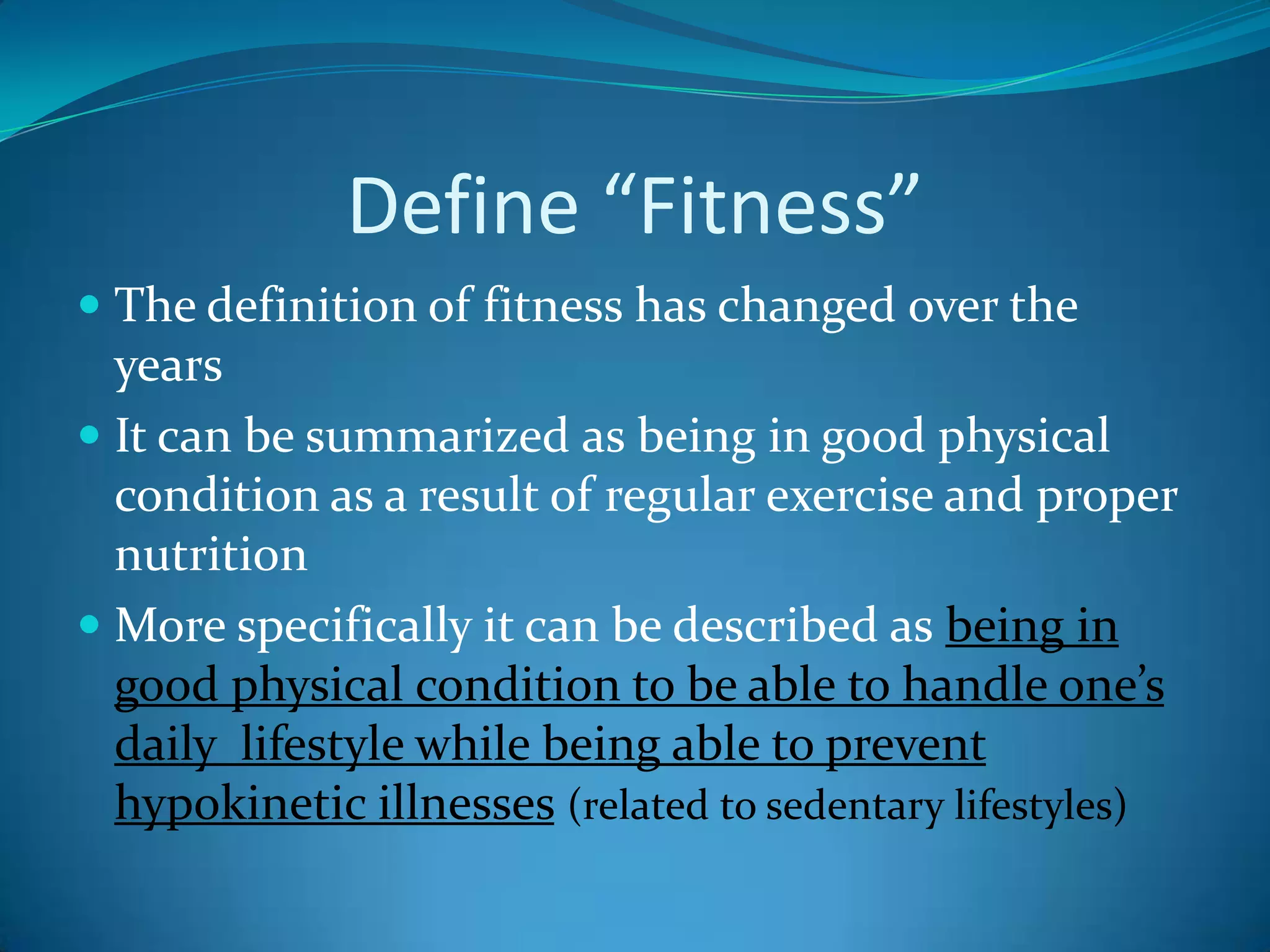 Fitness Presentation 2010 | PPTX