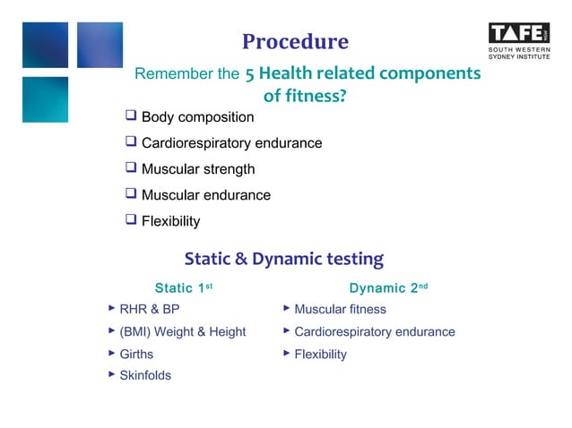 Fitness Testing PPT fitness-testing-ppt