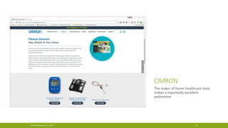OMRON
The maker of home healthcare tools
makes a reportedly excellent
pedometer
ACGNJ Meeting May 19, 2017 25
 
