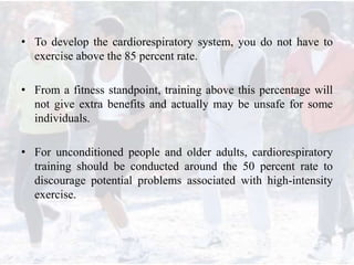 Frequency of Exercise
• The recommended frequency of exercise for aerobic exercise is
three to five days per week.
• Initi...