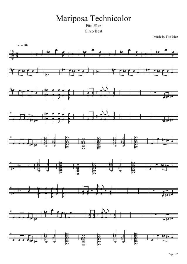 Fito páez mariposa tecnicolor-pianovoz2