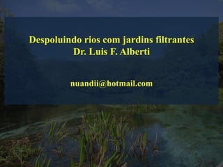 Despoluindo rios com jardins filtrantes
Dr. Luis F. Alberti
nuandii@hotmail.com
 