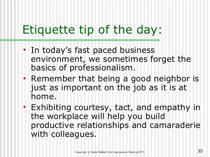 tips for professionalism