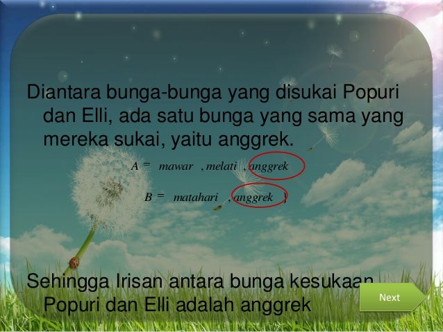 Operasi pada Himpunan untuk SIswa SMP kelas VII