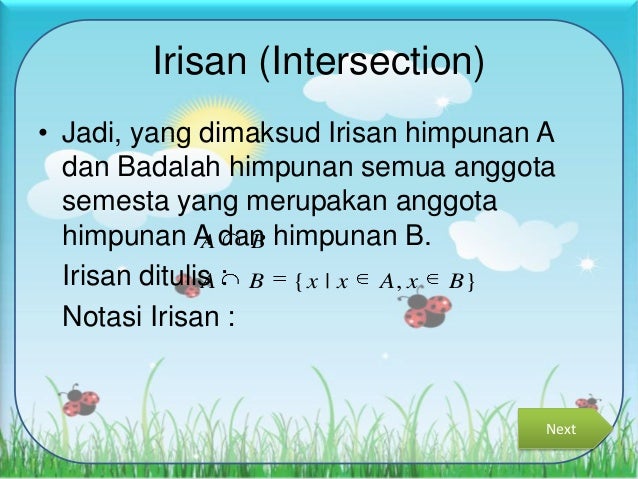 Operasi pada Himpunan untuk SIswa SMP kelas VII