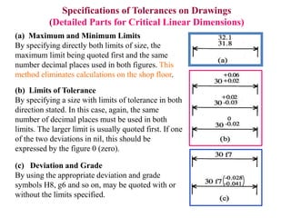 How To Write Tolerance Engineering Engineering -Fits and tolerances | PPTX