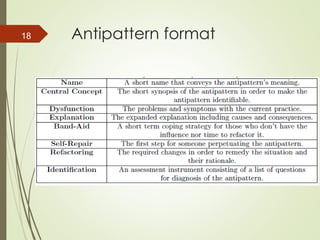 18 Antipattern format
 