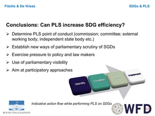 Conclusions: Can PLS increase SDG efficiency?
 Determine PLS point of conduct (commission; committee; external
working bo...