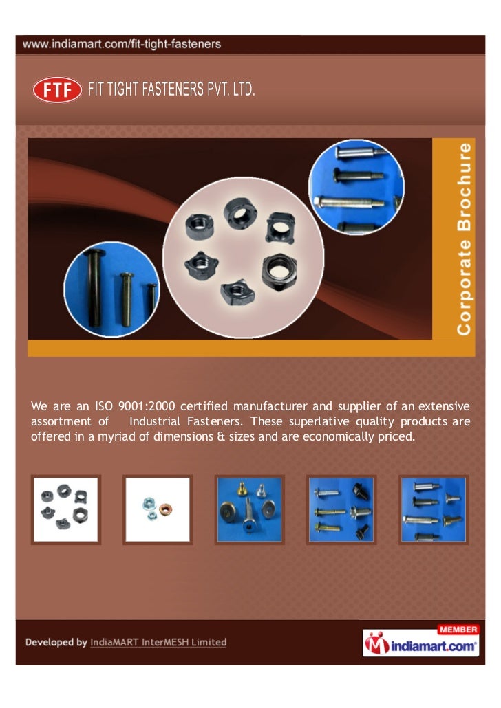 Fit Tight Fasteners Pvt. Ltd., Rajkot, Industrial Fasteners