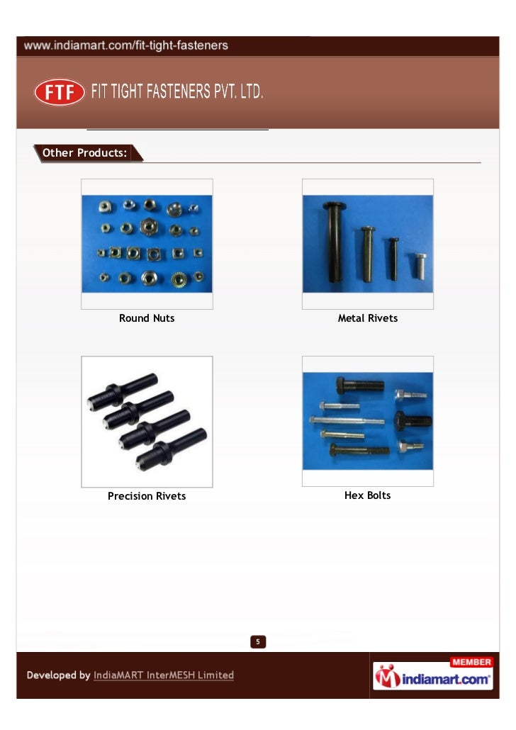 Fit Tight Fasteners Pvt. Ltd., Rajkot, Industrial Fasteners