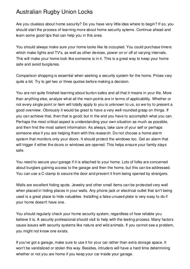 Australian Rugby Union Locks