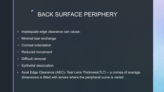 Edge Clearance Rgp FITTING SPHERICAL RIGID GAS PERMEABLE CONTACT LENS | PPTX