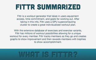 Fittr Pitch Deck