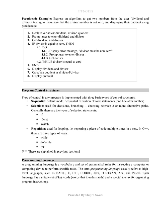 Fundamental of Information Technology - UNIT 6 | PDF