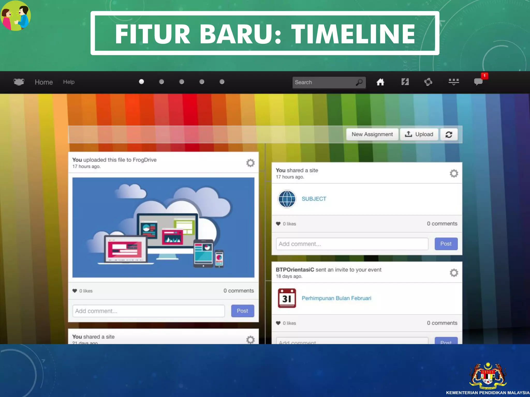 FITUR BARU: TIMELINE
 