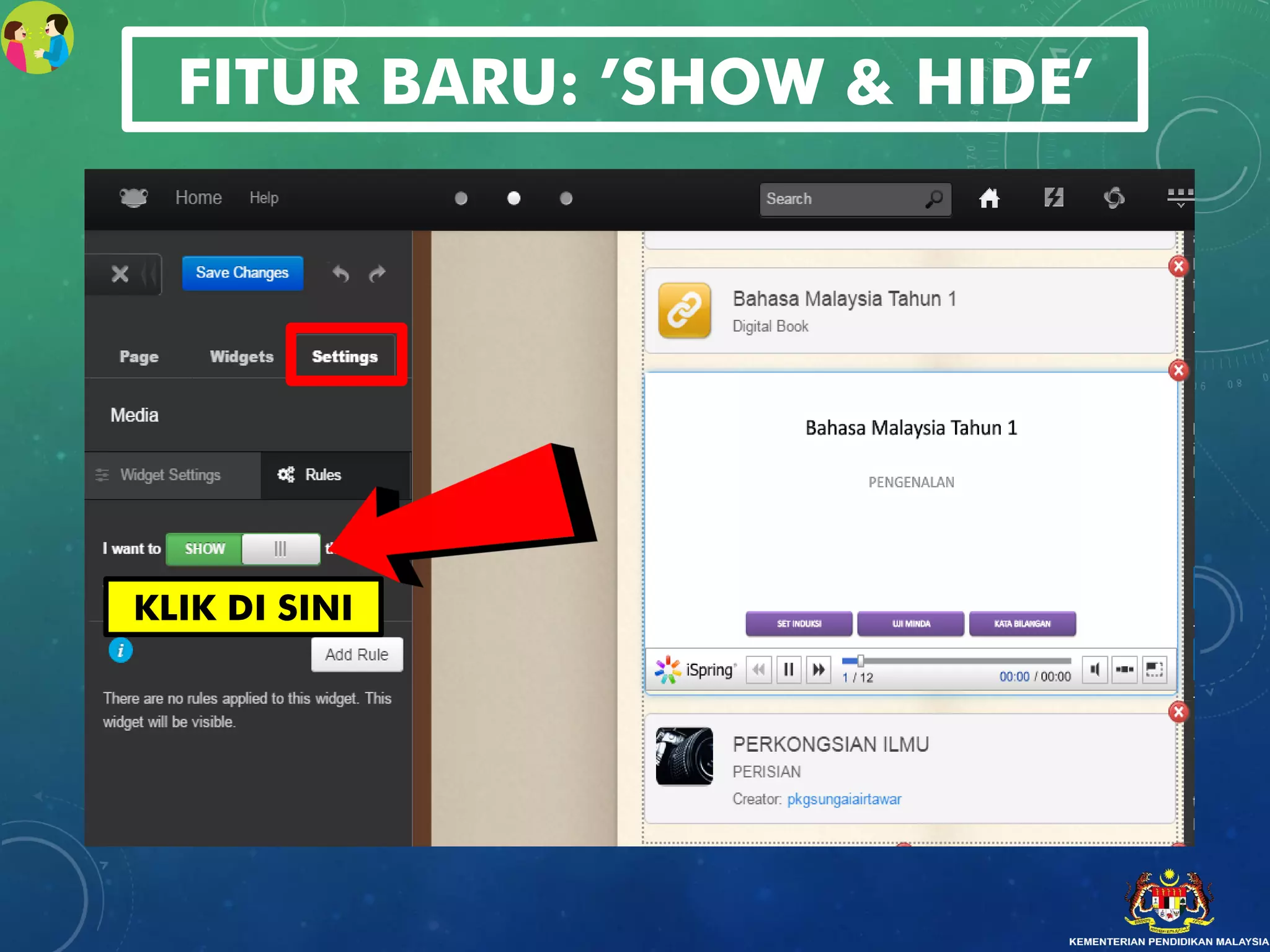FITUR BARU: ’SHOW & HIDE’
KLIK DI SINI
 