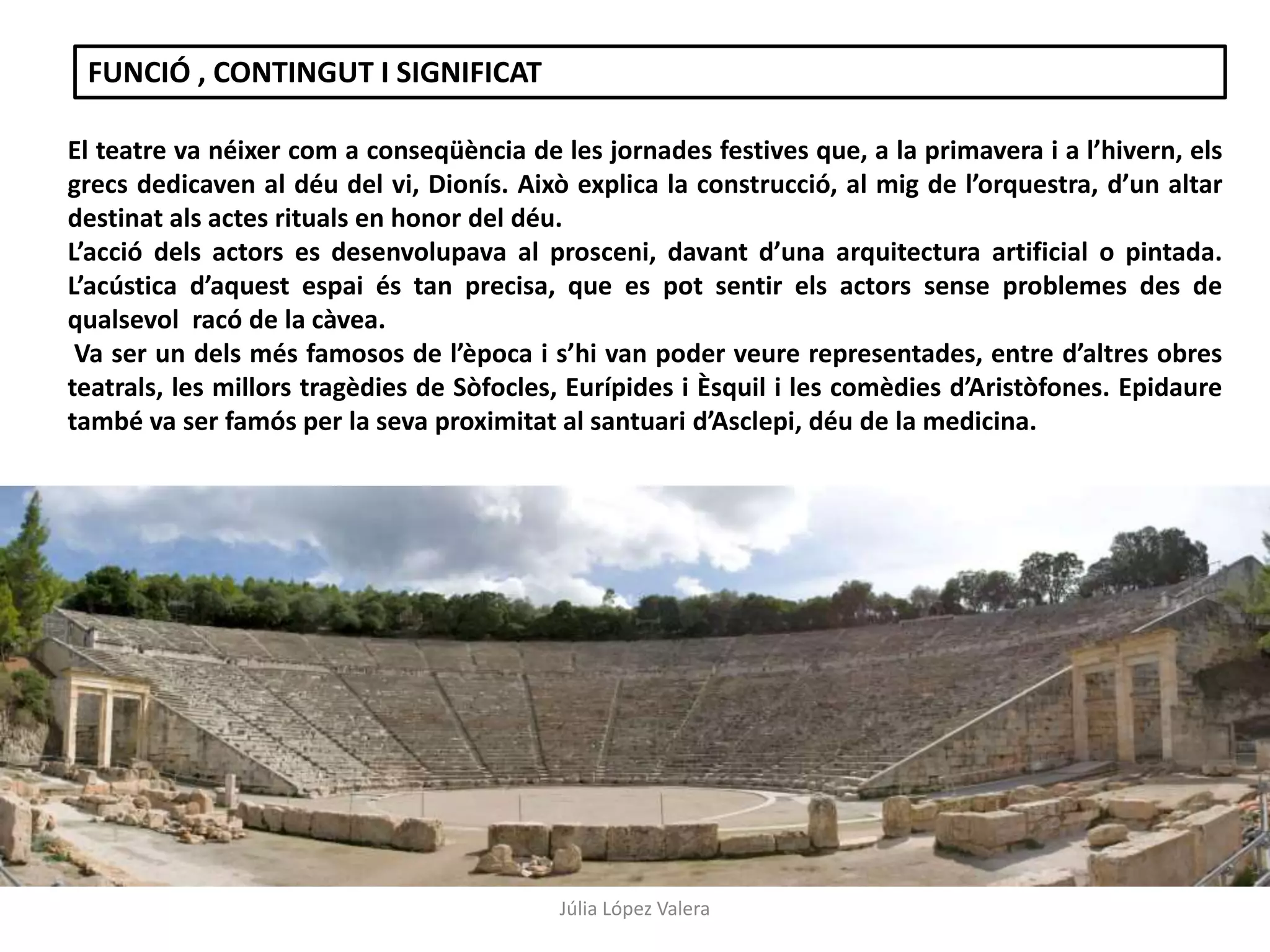 Fitxa 6 teatre d'epidaure | PPTX