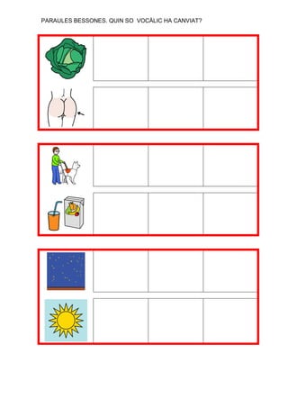 PARAULES BESSONES. QUIN SO VOCÀLIC HA CANVIAT?

 