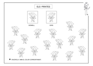 ELS PIRATES




                       VERMELL             VERD




   ENCERCLA AMB EL COLOR CORRESPONENT.
 