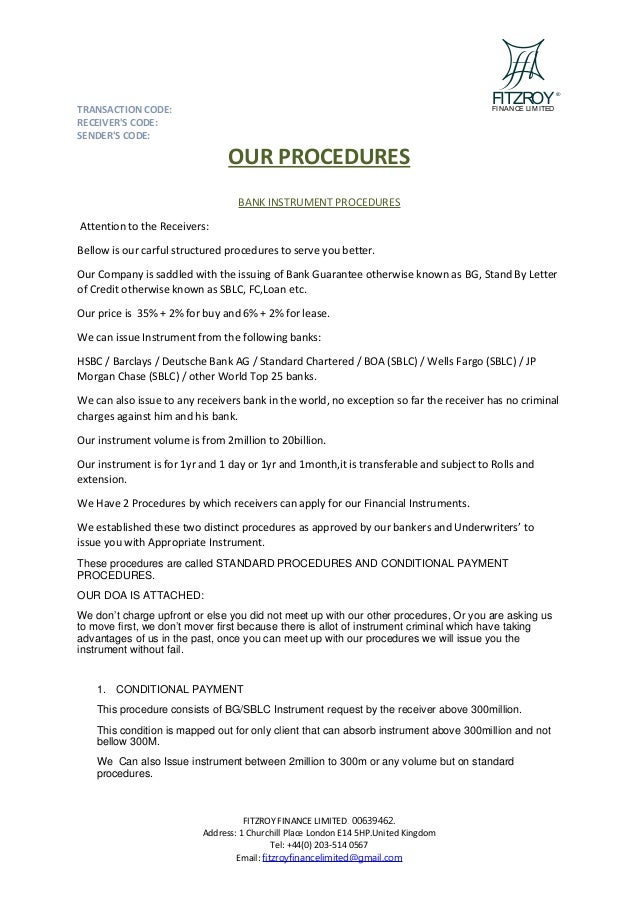 Fitzroy procedures