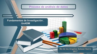 Proceso de análisis de datos
Fundamentos de Investigación .
UnADM
Ma de los Angeles Salazar Ibarra
2017
 