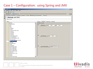 Case 1 – Configuration: using Spring and JMX




           2012 © Trivadis

           Five Cool Use Cases for the Spring component of the Oracle SOA Suite
           3.12.2012
 