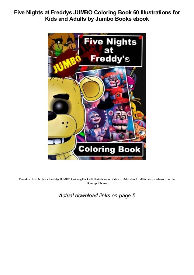 Download Five Nights At Freddys Jumbo Coloring Book 60 Illustrations For Kids