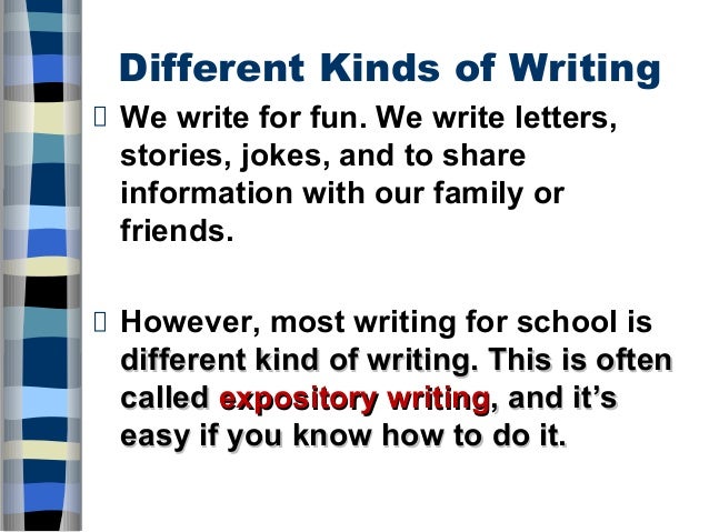what are the different kinds of essay
