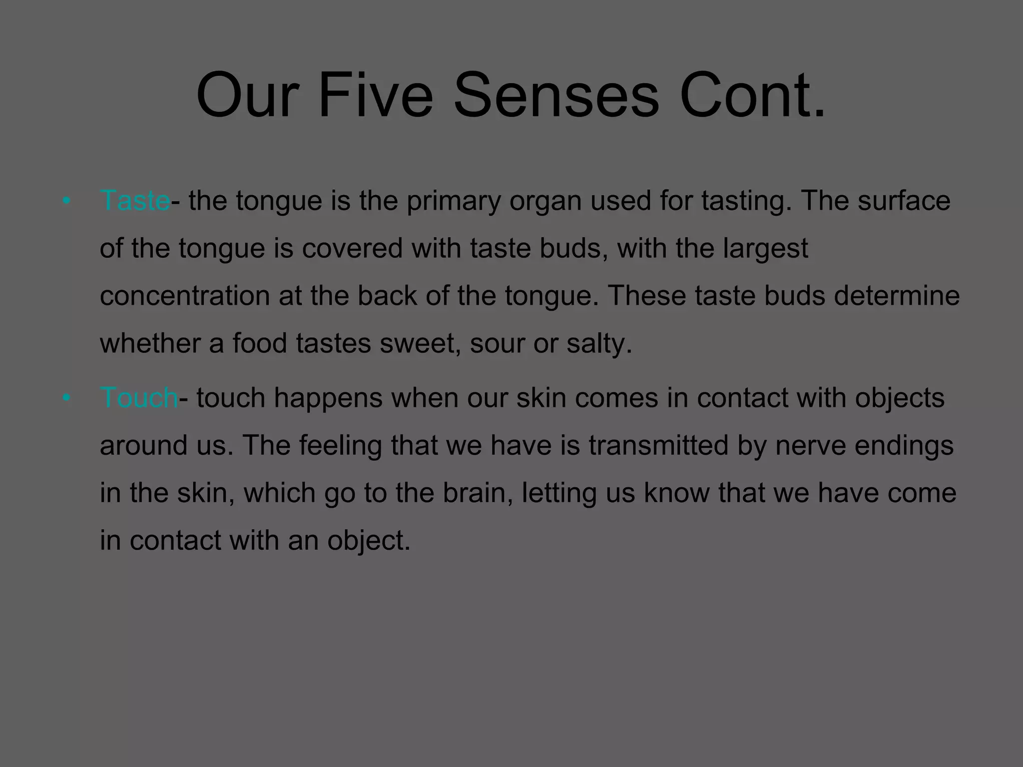 Five Senses Powerpoint | PPT