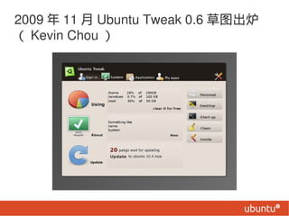 2009  11  Ubuntu Tweak 0.6 ͼ¯
 Kevin Chou 
 