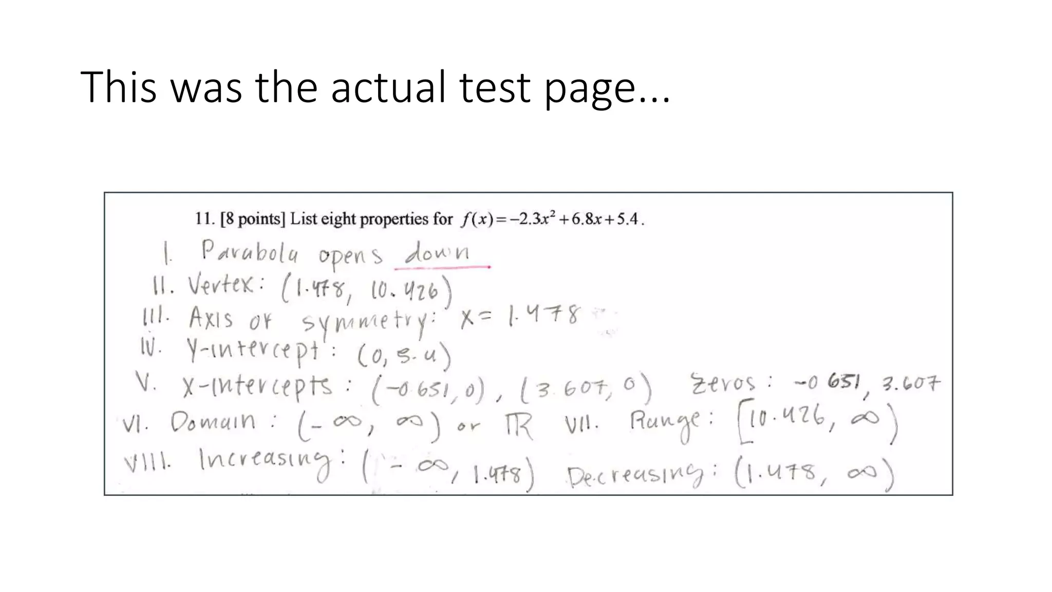 This was the actual test page...
 