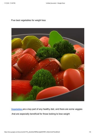 Five best vegetables for weight loss.pdf