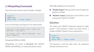 Five Common SQL Errors