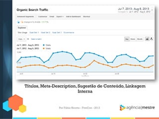 Títulos, Meta-Description, Sugestão de Conteúdo, Linkagem
Interna

Por Fábio Ricotta - FiveCon - 2013

 